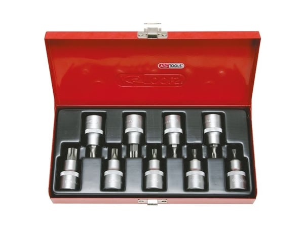 KS Tools 911.1386, 9 stykker, Kromvanadiumstål, DIN 3120, ISO 1174, 55 mm, 1,5 kg