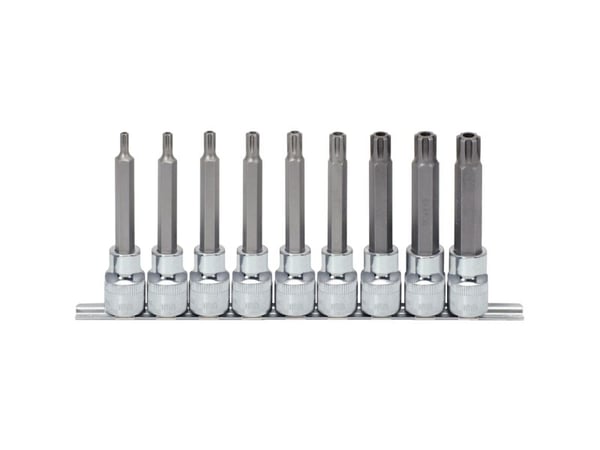 KS Tools CHROMEplus, Støpselsett, 1/2", Metrisk, 1 hoder, M10,M12,M14,M5,M6,M7,M8,M9, Kromvanadiumstål