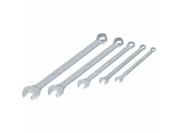 KS Tools 517.1500, 8,10,13,17,19 mm, Krom, Kromvanadiumstål, 15°, 5 stykker