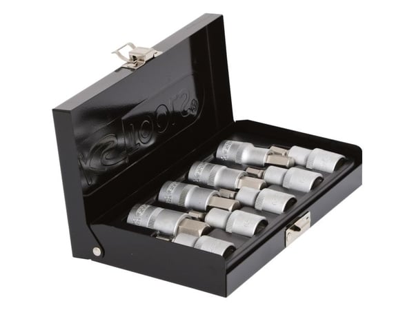 KS Tools 911.1321, Støpselsett, 1/2", Metrisk, 1 hoder, 4,5,6,7,8,10,12,14,17 mm, Kromvanadiumstål