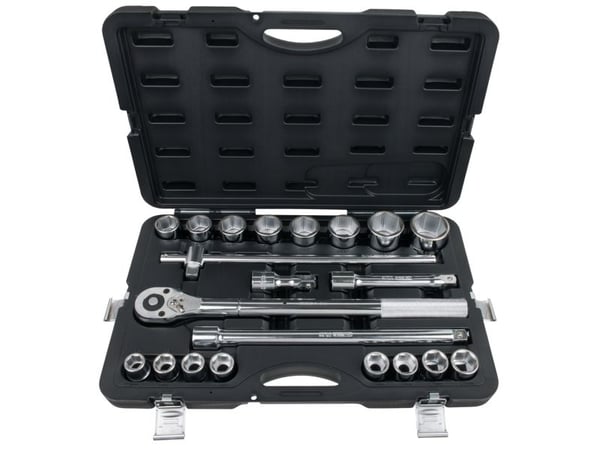 KS Tools 911.0752, Støpselsett, 3/4", 21 hoder, Kromvanadiumstål, 14 kg