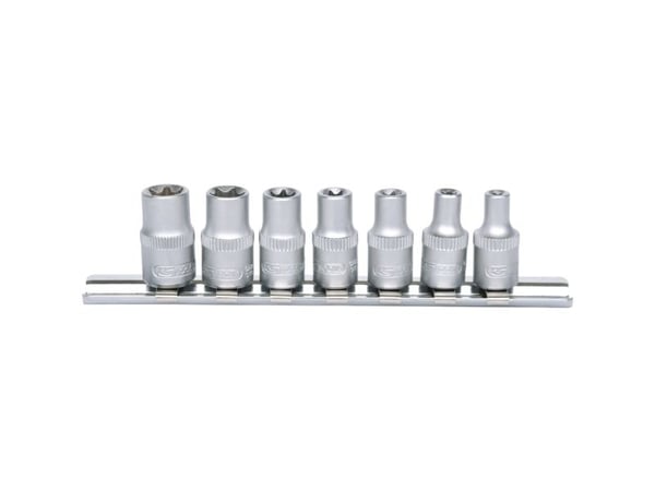 KS Tools 911.4355, Pistorasiasarja, 1/4", 7 pää(t), Kromivanadiini-teräs, DIN 3120, ISO 1174, 100 g