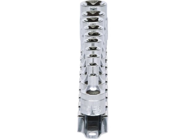 KS Tools 918.3955, Støpselsett, 10 hoder, Kromvanadiumstål, DIN 3120, ISO 1174, 310 g