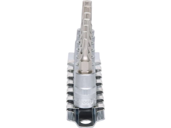 KS Tools 911.1458, Støpselsett, 1/4", 7 hoder, Kromvanadiumstål, DIN 3120, ISO 1174, 160 g