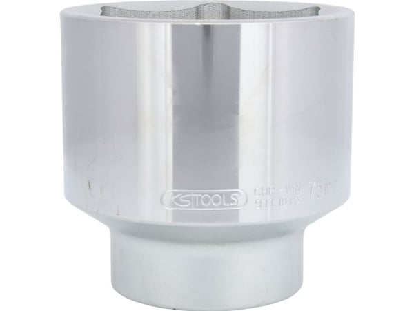 KS Tools 911.1075, Stikkontakt, 1", Metrisk, 1 hoder, 75 mm, Kromvanadiumstål