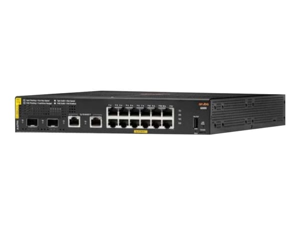 HPE Aruba 6000 12G Class4 PoE 2G/2SFP 139W Switch - Kytkin - Administreret - 12 x 10/100/1000 (PoE+) + 2 x Gigabit SFP + 2 x 1000Base-T - monterbar...