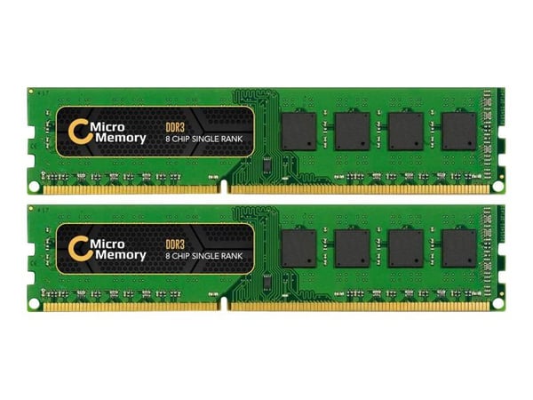 CoreParts - DDR3 - sett - 16 GB: 2 x 8 GB - DIMM 240-pin - 1600 MHz / PC3-12800 - ikke-bufret - ikke-ECC