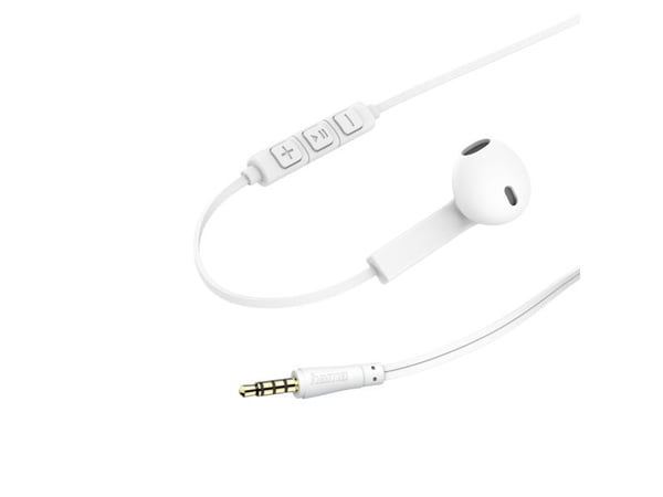 Hama Advance, Koblet med ledninger (ikke trådløs), Samtaler/musikk, 20 - 20000 Hz, 14 g, Hodesett, Hvit