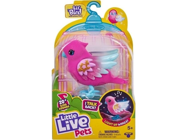 Little Live Pets 26401 kvittrande och pratande fågel, lysande mix (pris per st.)
