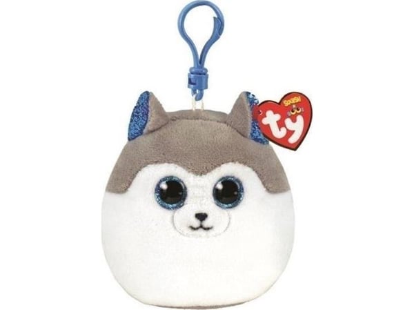 TY Squish-a-Boos SLUSH nyckelring gosedjur - husky 8,5 cm 36562