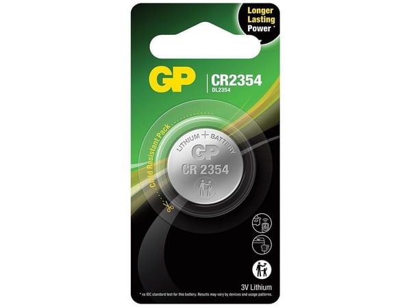 GP Batterier Lithium CR2354, Engångsbatteri, CR2354, litium-mangandioxid (LiMnO2), 3 V, 1 st, 560 mAh