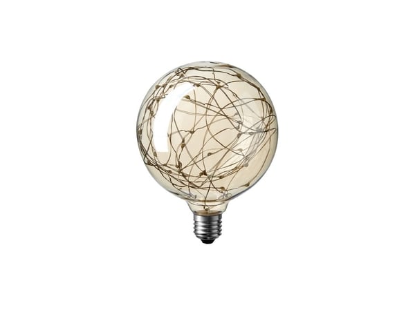 Dekorativ LED-drop 2W drop deluxe Ø64 mørktonet glass