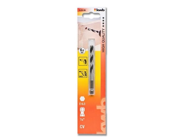 kwb 513903, Drill, 3 mm, 40 mm, Løvtre, Mykt tre, 6,3 mm, 3,5 cm