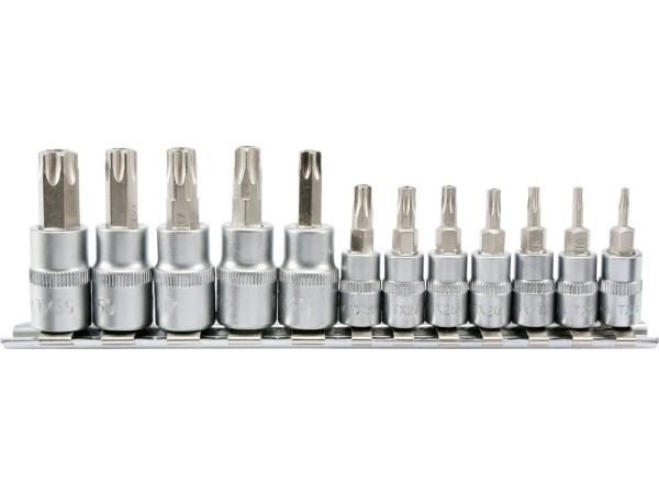 Yato Torx skafthylser med hull 1/4" 3/8" T8-T55 12 stk. (YT-04332)