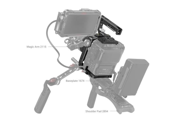 SmallRig 3899, Bur, Sort, Aluminium, Rustfritt stål, 1 stykker, Canon, Canon EOS C70 3899