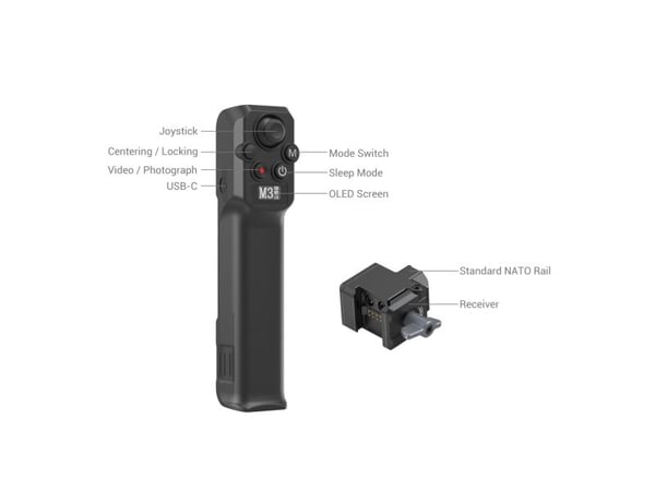 SmallRig 3920, Controller, DJI, 1 stykker, Aluminiumslegering, Silikon, Sort, USB-C