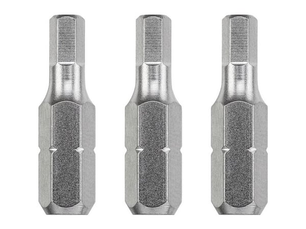 kwb 121403, 3 stykker, Hex (metrisk), 3 mm, Stål, 25 mm, 25,4 / 4 mm (1 / 4")
