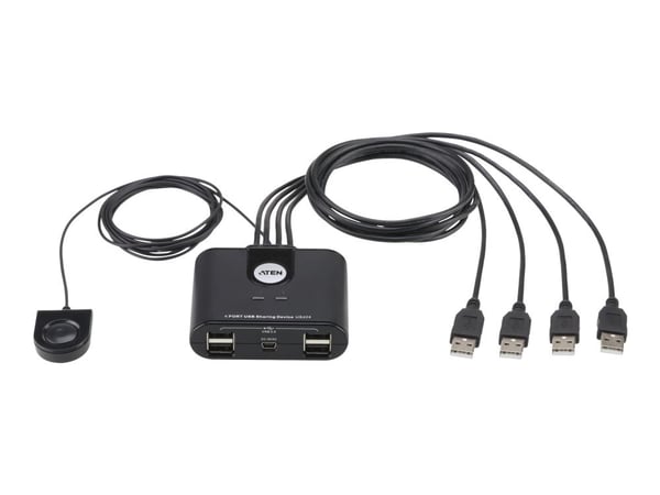 ATEN US424 4-Port USB Peripheral Sharing Device - USB jakaminen kytkin til periferiudstyr - desktop