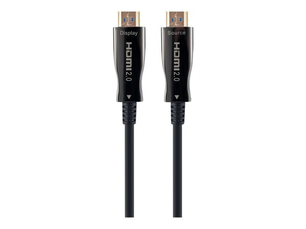 Cablexpert - HDMI-kabel med Ethernet - HDMI hann til HDMI hann - 10 m - Active Optical Cable (AOC), støtter 21:9 kinosideforhold, 4K60Hz UHD-støtte
