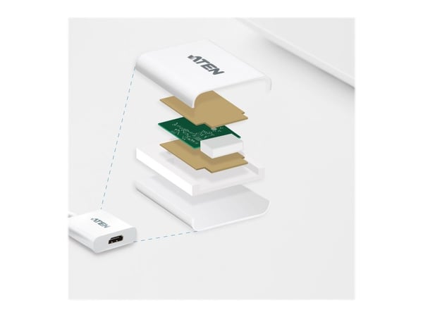 ATEN VC985 - Video adapter - DisplayPort hann til HDMI hunn - hvit
