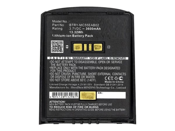 CoreParts - Håndholdt batteri (tilsvarer: Symbol 82-111094-01, Symbol BTRY-MC55EAB02, Symbol U60493) - litiumion - 3600 mAh - 13.3 Wh - svart - for...