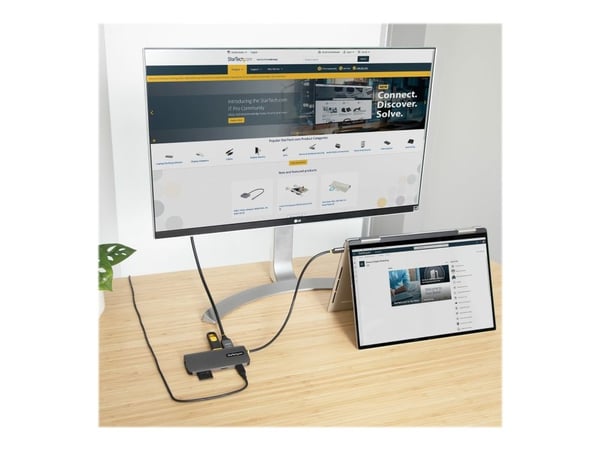StarTech.com USB C moniporttisovitin, 4K 60Hz HDMI-video, 3 Pt 5Gbps USB-A-keskitin, 100W Power Delivery Pass-Through, GbE, SD/MicroSD, USB Type-C ...