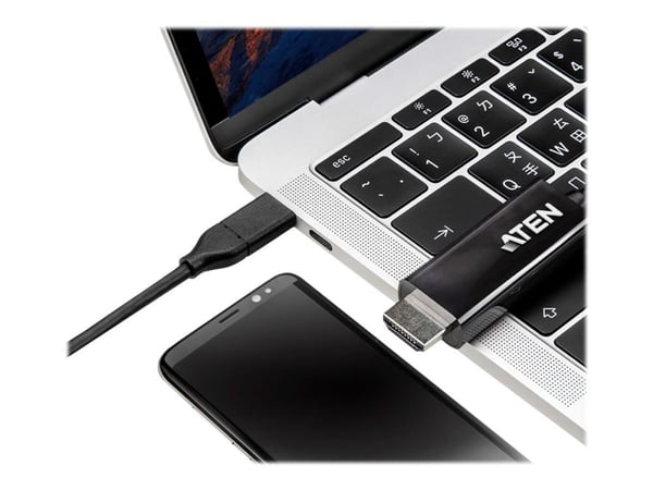 ATEN UC3238 - Kabel för video / ljud - 24 pin USB-C hane till HDMI hane - 2.7 m - stöd för 4K