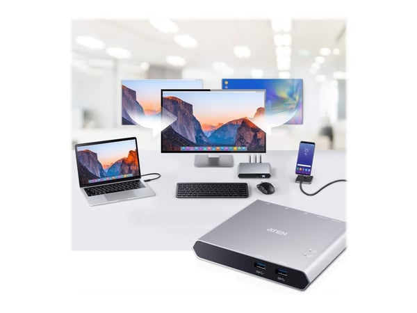 ATEN US3310 - USB-växel - 2 x USB 3.1 Gen 1 - skrivbordsmodell