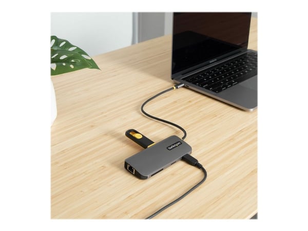 StarTech.com USB C moniporttisovitin, 4K 60Hz HDMI-video, 3 Pt 5Gbps USB-A-keskitin, 100W Power Delivery Pass-Through, GbE, SD/MicroSD, USB Type-C ...