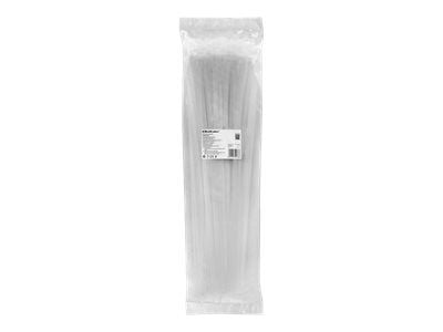 Qoltec - Nippusiteet - 45 cm - valkoinen (100 kpl pakkaus)
