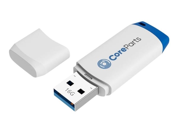 CoreParts MM-USB3.0-16GB, 16 GB, USB A-tyyppi, 3.2 Gen 1 (3.1 Gen 1), 80 MB/s, Suojus, Sininen