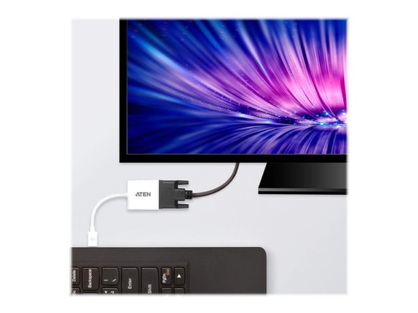 ATEN VC960 - DisplayPort-adapter - Mini DisplayPort (hann) til DVI-I (hunn) - 20 cm - hvit