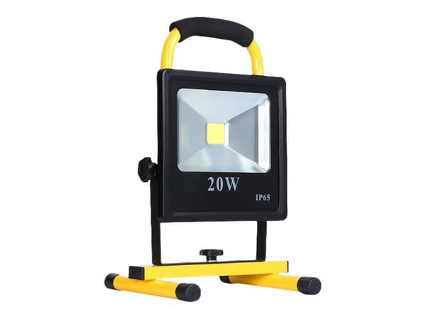 CoreParts - Lyskastere - LED - 20 W - Klasse A+ - hvit - 6200 K - svart, gul
