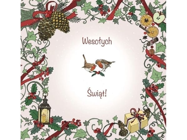 Clear Creations Swarovski firkantet kort CL2312 Christmas Birds
