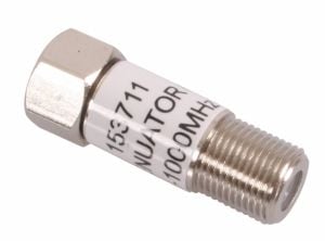 Triax 153711, F-tyyppi, Uros, Naaras, 5 - 1000 MHz, 6 dB, Metallinen