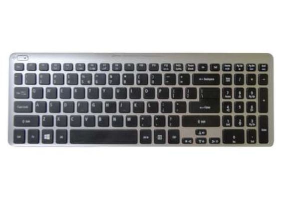 Acer - Erstatningstastatur for bærbar PC - US International - svart med sølvramme