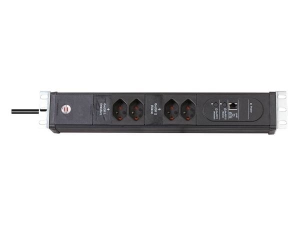Brennenstuhl 1156052994, 3 m, 4 AC stikkontakt(er), Sort, 10 A, 480 mm, Sort