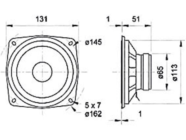 Visaton VS-WS13E/8, 40 W, 60 W, 8 ohm (0), 75 - 12000 Hz, 340 g