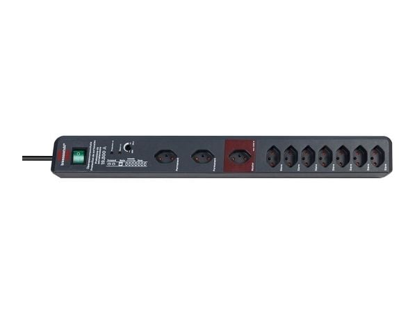 Brennenstuhl 1159492936, 10 AC-pistorasia(a), 10 A, 2300 W, Antrasiitti, 3 m, 570 mm