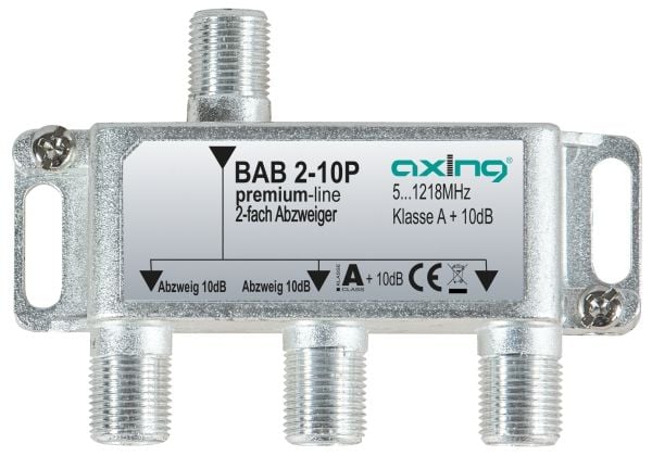 Axing BAB 2-10P kaapeli-TV jakotukki 2x 5 - 1218 MHz