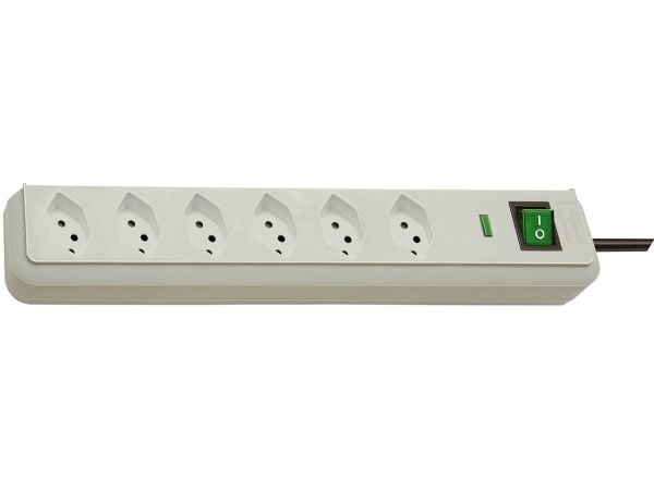Brennenstuhl 1159752, 6 AC-utganger, 2300 W, 10 A, Grå, 1,5 m
