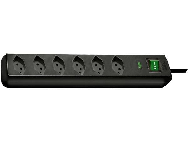 Brennenstuhl 1159702, 6 AC-utganger, 2300 W, 10 A, Svart, 1,5 m