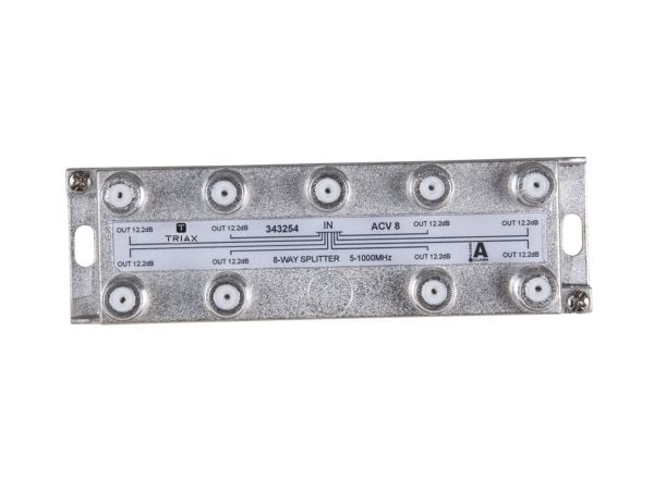 Triax ACV 8, Kaapelin jakaja, 75 O, 5 - 1000 MHz, Metallinen, Naaras, A