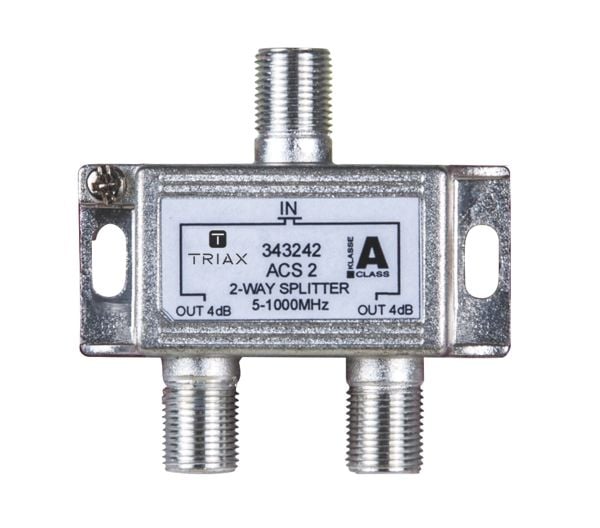 Triax 343242, Kaapelinjakaja, 75 ohm (O), 5 - 1000 Mhz, Zinc, Hunstik Triax 343242, Kaapelinjakaja, 75 ohm (O), 5 - 1000 Mhz, Zinc, Hunstik
