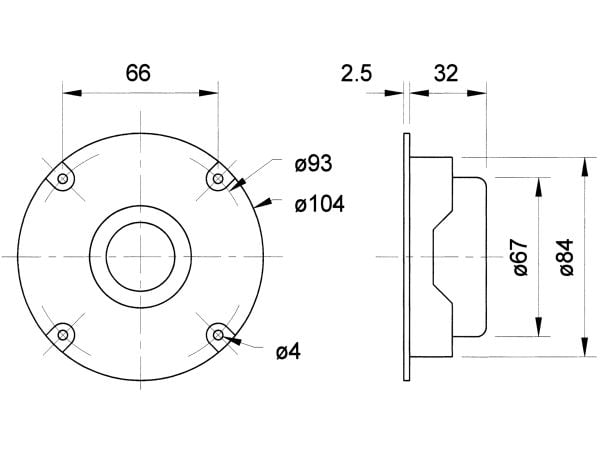 Visaton SC 10 N 8 OHM - Høyttalerdriver - 100 watt