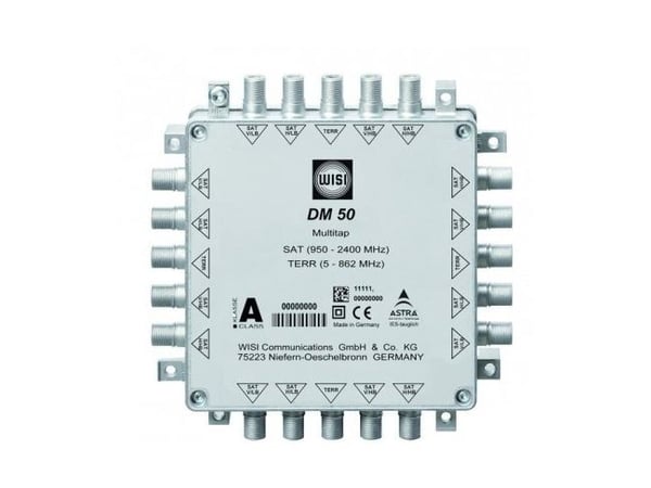 Wisi 70071, 10 lähtöä, 10 tuloa, 950 - 2400 MHz, 5 - 862 MHz, 1,8 dB, 2,7 dB