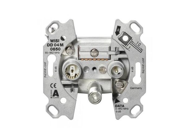 Wisi DD 04 M 0650, 1 modul/-er, Rostfritt stål, 70 mm, 22 mm, 70 mm, 212 mm
