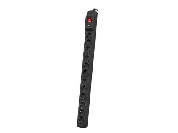POWER STRIP RACK 19" ARMAC MULTI M12 5M 12X 230V EN PYSTYASENNUS MUSTA