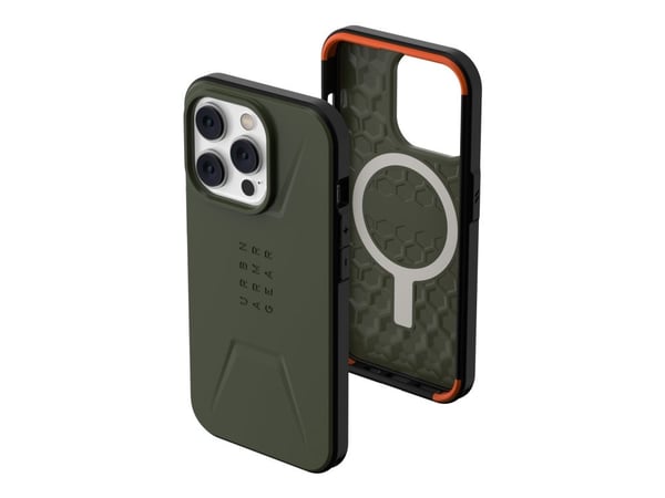 Urban Armor Gear Civilian Magsafe, Suojus, Apple, iPhone 14 Pro, 15,5 cm (6.1"), Oliivi