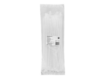 Qoltec - Nippusiteet - 30 cm - valkoinen (100 kpl pakkaus)